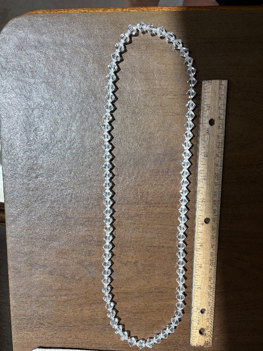 Vintage crystal style necklace 30" length